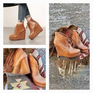 VINTAGE JIL SANDER LEATHER LACE UP BOOTS Up Boots